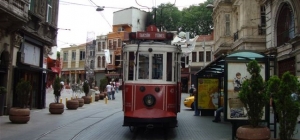Tramwaj w Stambule na trasie Tünel-Taksim